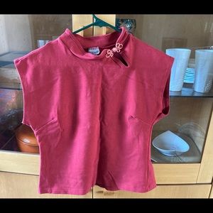 Vintage Blue Canoe 100% Organic Cotton Yoga Top, Size L